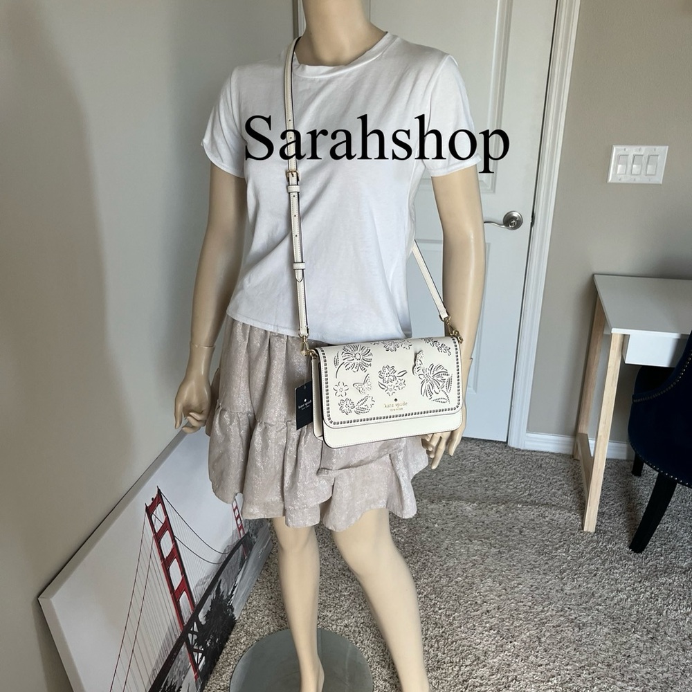 ♠️Kate Spade Madison Perforated Willow Convertible Crossbody - Picture 10 of 16